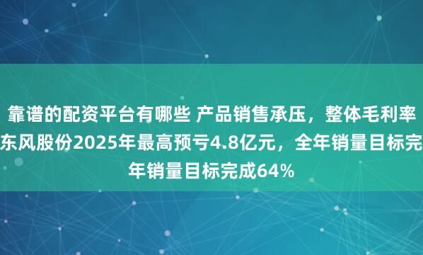 靠谱的配资平台有哪些 产品销售承压，整体毛利率下滑，东风股份2025年最高预亏4.8亿元，全年销量目标完成64%