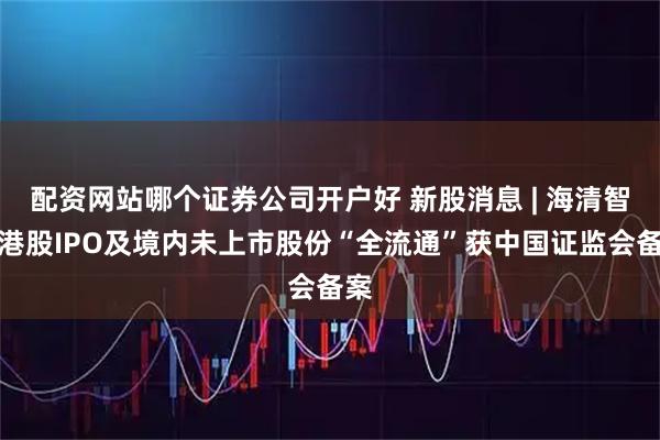 配资网站哪个证券公司开户好 新股消息 | 海清智元港股IPO及境内未上市股份“全流通”获中国证监会备案
